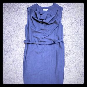 Calvin Klein gray sleeveless sheath dress